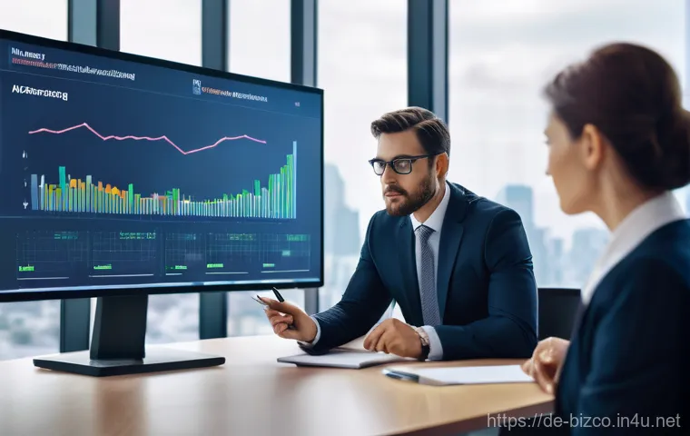 기업경영지도사와 경영 컨설턴트의 차이 - **Prompt:** A dynamic scene depicting an "external problem-solver" at work. A male business consulta...